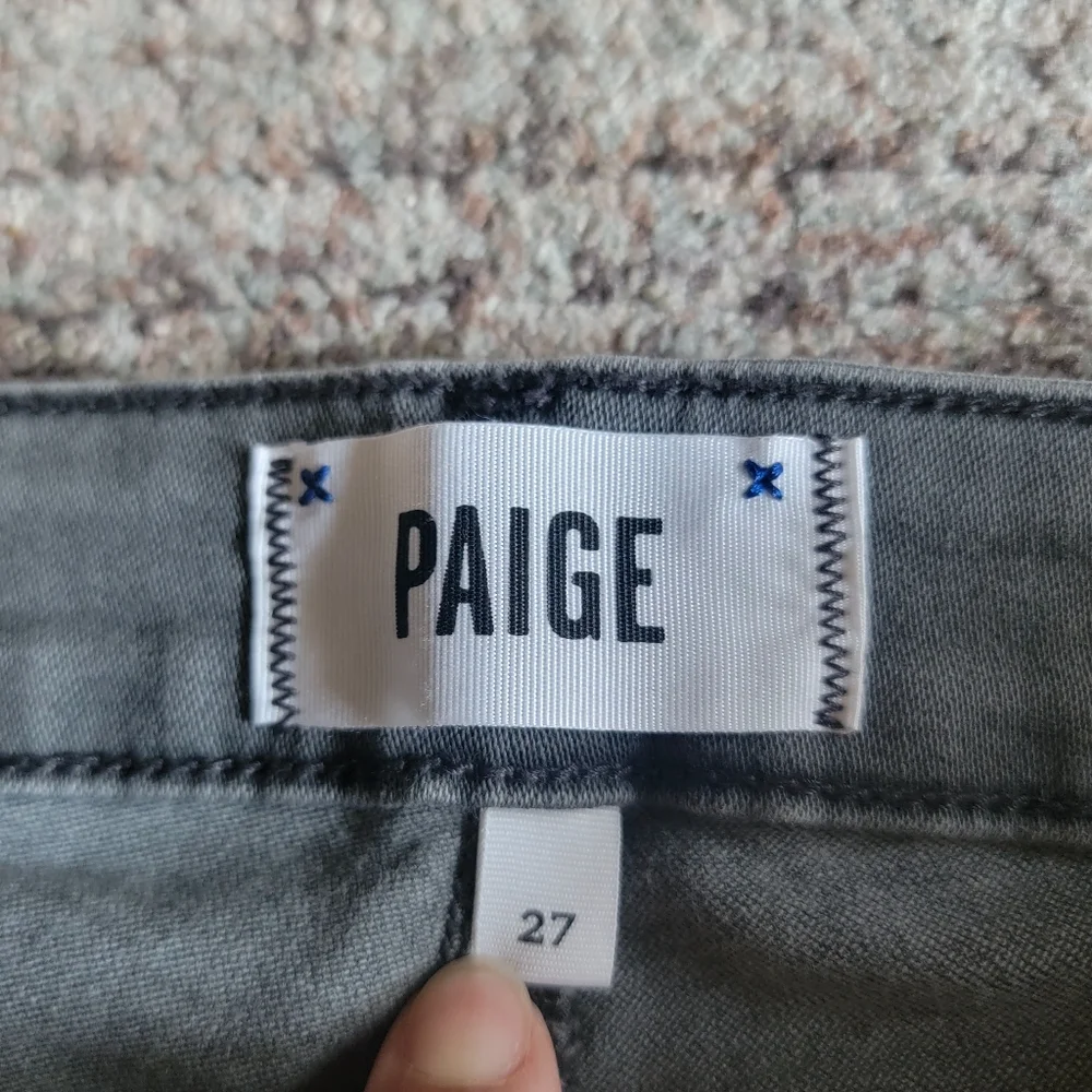 PAIGE Side Zipper Detail Low Rise Skinny Jeans Size‎ 27 Gray - Picture 11 of 15